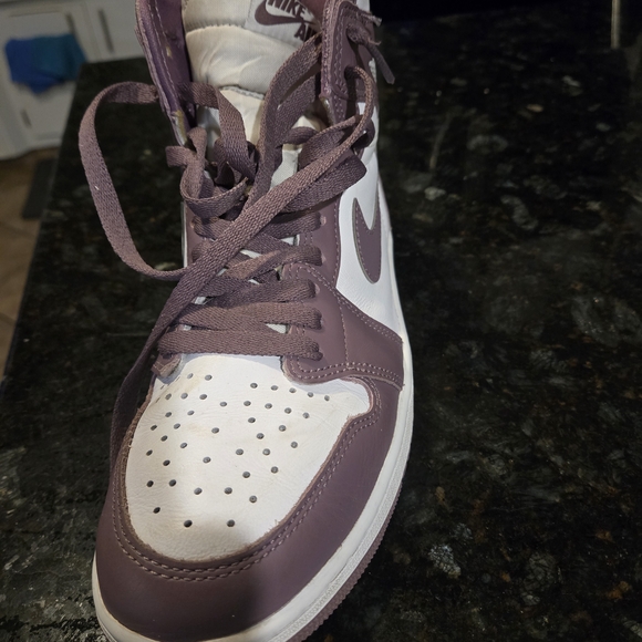 Jordan Women's High-Top Sneakers - Purple and White - Picture 7 of 9